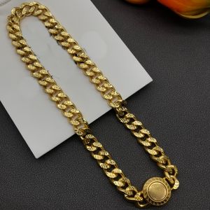 necklaces Vintage big gold necklaces gold plated brass 18K chain luxury brand Pendant Greek mythology character brands official reproductions pendants 89FJ