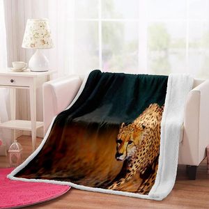 Filtar irisbell leopard print filt hem soffa säng dekoration kasta för vuxen barn resa camping sherpa fleece quilt