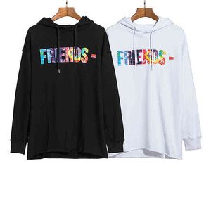 Ulica Trendy Styl Sweter Męskie Kapturem Big V Diatki Barwione Friends Wang Yibo Star Smave Hoodie