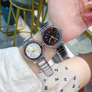 Marka Saatler Kadınlar Kız Tarzı Metal Çelik Band Kuvars Bilek İzle Saat L61