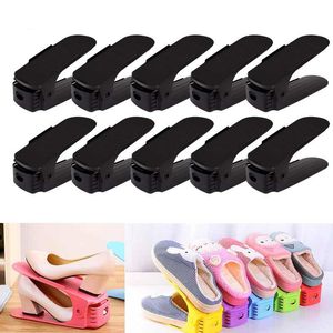 2021 10 sztuk stojak na buty Trwałe regulowane obuwie Obuwie Obuwie Obsługa przestrzeni oszczędzania szafy szafy buta buta stojak shoerack