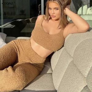 Tracksuit Women Two Piece Set Winter Crop Top Woman Pants 2 Piece Sets Womens Outfits Sexy Sweatsuits Couple Clothes SUM2045 210712