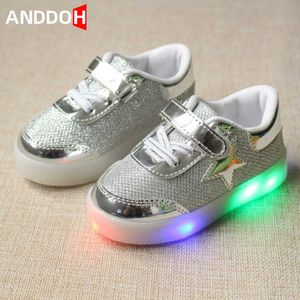 Size 21-30 Luminous Sneakers for Girls Children Led Light Up Shoes Boys Glowing Casual Shoes Baby Sneakers with Luminous Sole G1025