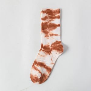 Sockor Womens Mens Tie Dye Printing Street Printed Cotton Hiphop Sport Sock for Men Women High Autumn Winter 94
