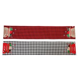 Jul Buffalo Plaid Table Runner Family Dinner Holiday Party Farmhouse Hem Kök dekoration XBJK2109