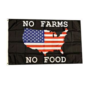Nenhuma fazenda não alimentar bandeira americana cor vívida resistente à fade 3x5ft 150x90cm dupla decoração costurada bandeira 90x150cm impressão digital atacado