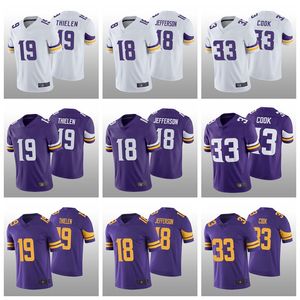 18 Justin Jefferson Addison Minnesota'''Vikings'''Men Kadın Gençlik Futbol Forması Lewis Cine Kirk Cousins ​​Moss Hunter Harrison Smith Mattison Jay Ward K.J. Osborn