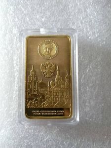 1pcs Ryssland Gold Bar Present Ryssland VD Vladimir Putin och Kremlin oz Replica Souvenir Coin Collection