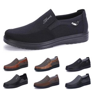 Popüler İş Tarzı Erkek Ayakkabı Rahat Nefes Siyah Kahverengi Koyu Bronz Deve Kahve Donanması Yumuşak Flats Dipleri Erkek Ofis Rahat Sneakers 38-44