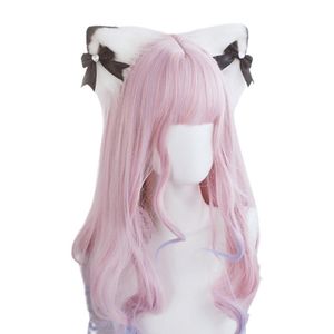 Annan Event Party Supplies Plush Cat Ears Hair Clip med Bowknots Lolita Kattunge Hairpin Furry Animal Headwear Dekorativa Barrettes