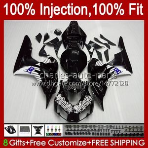 100% подходит для инъекций для впрыска для Honda Body CBR 1000 RR CC 1000RR 1000CC 06-07 CUDEWORK 59NO.185 CBR1000 RR CBR1000RR 06 07 CBR1000-RR 2006 2007 OEM обтекательный комплект глянцевый черный