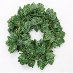 Decorative Flowers & Wreaths 200cm Artificial Plants Creeper Green Leaf Ivy Vine For Home Wedding Decora Wholesale Diy Hanging Garland