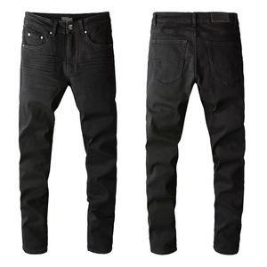 Perfeito Estilo Preto Designer Mens Jeans Famosa Marca Lavada Design Casual Slim Slim-Leg Jean Stretch Skinny Calças Retas Biker Tamanho W28-W40