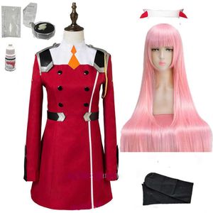 02 Zero Two Cosplay Costume DARLING in the FRANXX Cosplay DFXX Women Costume Full Sets Dress Y0903