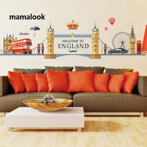 Wall Stickers London Decals City Silhouette England Building Murals Living Room Office Art Rotterdam Home Decoration