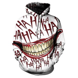 Men's Hoodies & Sweatshirts 2021 Haha Teeth 3D Printing Sweatshirt Hoodie Hip Hop Funny Clown Autumn Streetwear Sports Casual Men