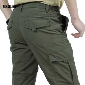 Men's Lightweight Tactical Multi Pocket Outdoor Cargo Pants Breathable Casual Army Military Male Waterproof Quick Dry Pants 210616