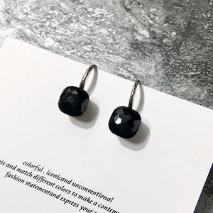 2021 Lyxig smycken Birthstone Örhängen Charm Kvinnor Silver Enkel Örhänge Diamant Drop Handgjorda Koppar Elektroplätering Hypoallergena Kvinnor Stud Ear Pendants