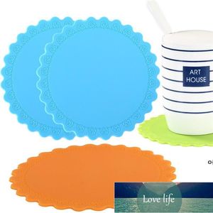 Round Heat Resistant Silicone Mat Drink Cup Coasters Non-slip Pot Holder Table Placemat Kitchen Accessories OWF6954 Factory price expert design Quality Latest