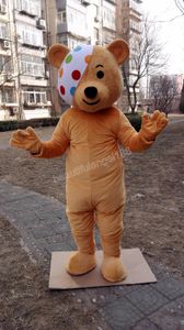 Halloween urso mascote traje de alta qualidade cartoon pelúcia animal anime tema caráter adulto tamanho Natal carnaval fantasia vestido