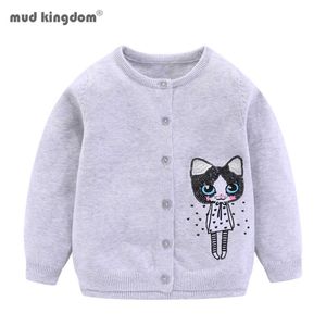 Mudkingdom Little Girls Cardigan Sweaters Cute Cartoon Sequins Spring Fashion Boy Girl Outer Wear 210615