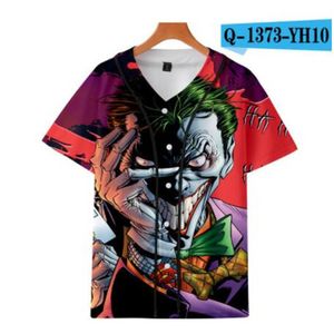 Homem personalizado jersey de beisebol botons homme t-shirts 3d impressa camisa streetwear tees shirt shirt hip hop roupas frente e traseira impressão bom 083