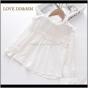 Baby Clothing Baby Maternity Drop Delivery 2021 Love Ddmm Shirts Spring Kids Clothes Girls Tops Flower Hollow Embroidery Sweet Lace Side Stan