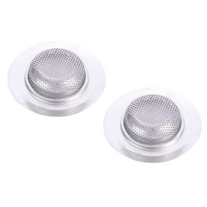 Outro banho de banheiro suprimentos 2 pcs de aço inoxidável pia de cozinha filtro de aro largo dreno de dreno perfurado filtro de malha (11cm)