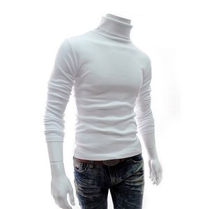 Zima Mężczyzna Turtleneck Swetry White Pullover Sweter Dla Człowiek Bawełna Dziana Odzież męska Swetry Pull Hombre XXXL 50 210818