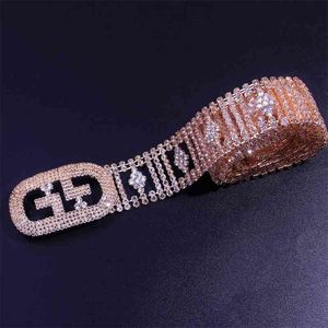 FShion Cadeia Cheia Cadeia Brilhante Cristal Zircão Mulher Cinturão Jóias Casamento Cintos Para Mulheres Luxury Designer Marca