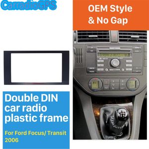 Elegante Doppel-DIN-Autoradio-Blende für 2006 Ford Focus Transit, passender Rahmen für die Armaturenbrettmontage, DVD-Player