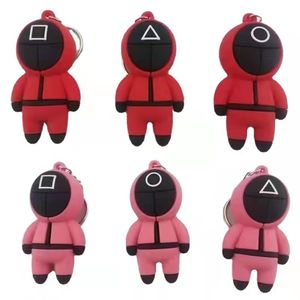 key chain game toy circle triangle square pattern Guard Mask pendant bag pvc keyring Halloween Masquerade Costume Party Props zx221