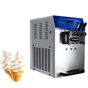 商業ヨーグルトソフトサーブアイスクリームメーカー機械デスクトップ電気自動販売
