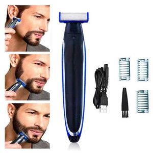 Barba Trimmer para Homens Lavável Razor Confortável e Limpo para Shaver Elétrica Reta Reta Segurança Lâmina Portátil Máquina de Barbear P0817