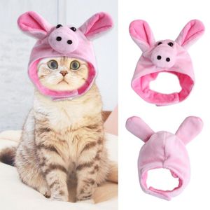 Odzież psa Cute Różowy Piggy Pet Hat Teddy Kreatywny szczeniak jest zabawny w dekorowaniu jego nakrycia głowy wygodne pluszowe kot ciepłej głowy
