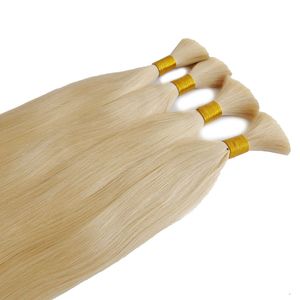 Festival First Batch Arrival Hairweaving Blonde HumanHair Weave 613 Color Straight Wave 1030Im 300gram Hårbulk