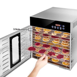 8trays / 12trays Alimentos Desidratador Snacks Desidratação Secador de Ar Fruta Máquina de Secagem de Carne para Home e Comercial