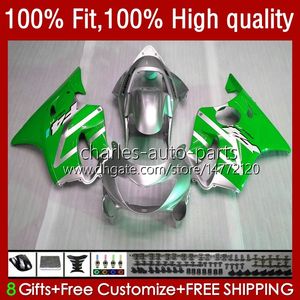 Injection Bodywork For HONDA CBR600F4i CBR600 F4i 04 05 2006 2007 Kit 55No.206 CBR 600F4i 600 F4i FS CC F4 i 2004 2005 06 07 600CC CBR600FS Silver green 04-07 OEM Fairing