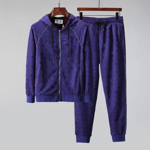 Masculino paris banda paris banda de capuz + calça moletons masculinos roupas outono de inverno moleto quente homem de alta qualidade lã 94165