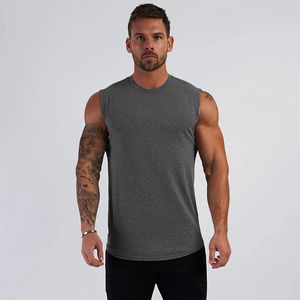 Sommar träning ärmlös tröja gym tank top män bodybuilding kläder fitness mens sportkläder västar muskel män tank toppar 210421