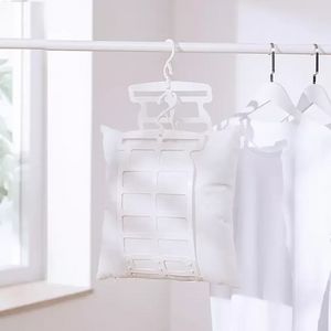 New Storage Boxes & Bins Multifunctional Clothes Hanger Grid Drying Rack For Sunning Pillow/ Doll/ Quilt White/ Pink/ Green