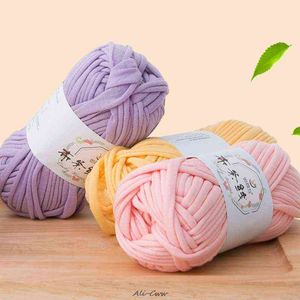 1pc 100g Woven Thread bomullsduk ullgarn hand stickning garn virkade filt y211129