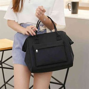 Oxford Große Kapazität Mittagessen Tasche Isolierte Leinwand Lebensmittel Tasche Tote Picknick Thermische Kühltaschen Frauen Kinder Männer Lunch Box Bolsa termica 210818