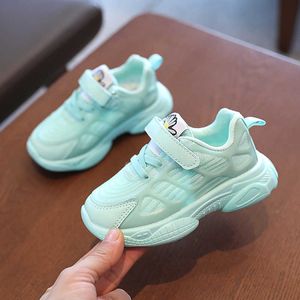 Baby Kid Orange Green Shoes 2021 Spring Toddler Boy Girl Buckle Breathable Sneakers Child Non-slip Run Walk Casual Shoe 21-36 G1025