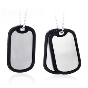 2021 new s Blank Military Dog Tags, Aluminum alloy Blank Army Dog tags with silencer and bead chains