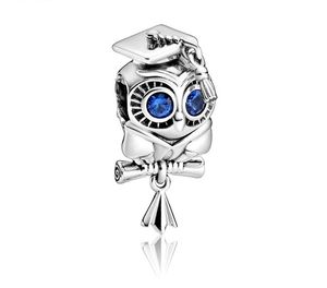 Passar Pandora Armband 20st Smart Owl Crystal Silver Charms Bead Charm Pärlor för Partihandel DIY European Sterling Halsband Smycken