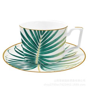 Tazze Pianta verde Tazza in stile nordico Tazza da caffè al latte El Set di temi per ristorante per banchetti di nozze