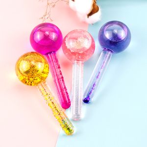 Crystal Ice Hockey Energy Massage Face Beauty Eye Massager Globes Enggle Ball Eye Facial Roller Water Fale Balls Pielęgnacja skóry