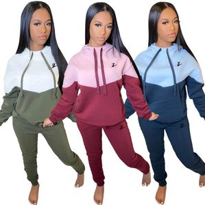 Tute da donna Abbigliamento Set da due pezzi Set da donna da 2 pezzi Tute da donna Taglie forti Tuta sportiva da jogging Tuta morbida a maniche lunghe Abbigliamento sportivo