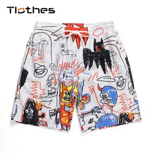 Sport Shorts Men Graffiti Digital Print Bermuda Pattern Beach Brand's Running Basketbräda X0705